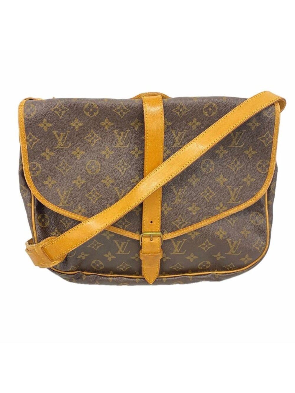 Louis Vuitton Shoulder Bag Monogram Saumur 35 Brown